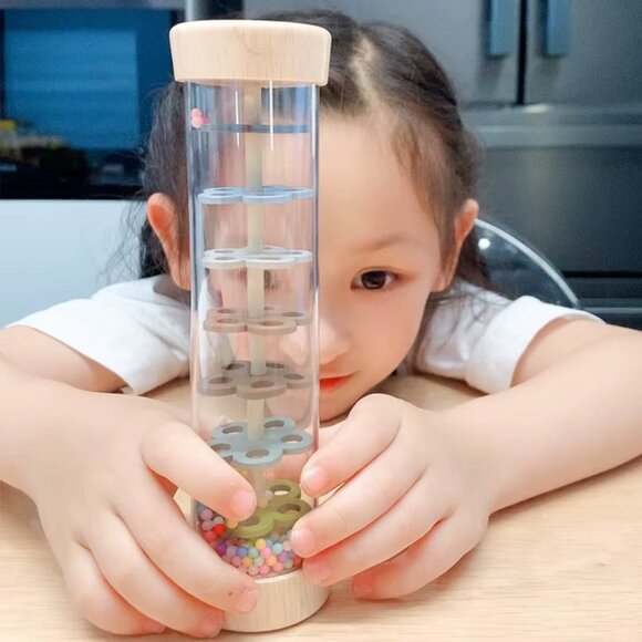 Children Early Education Hand eye-Coordination Wooden Rattle Toy(1 Set) - Picture 8 of 12